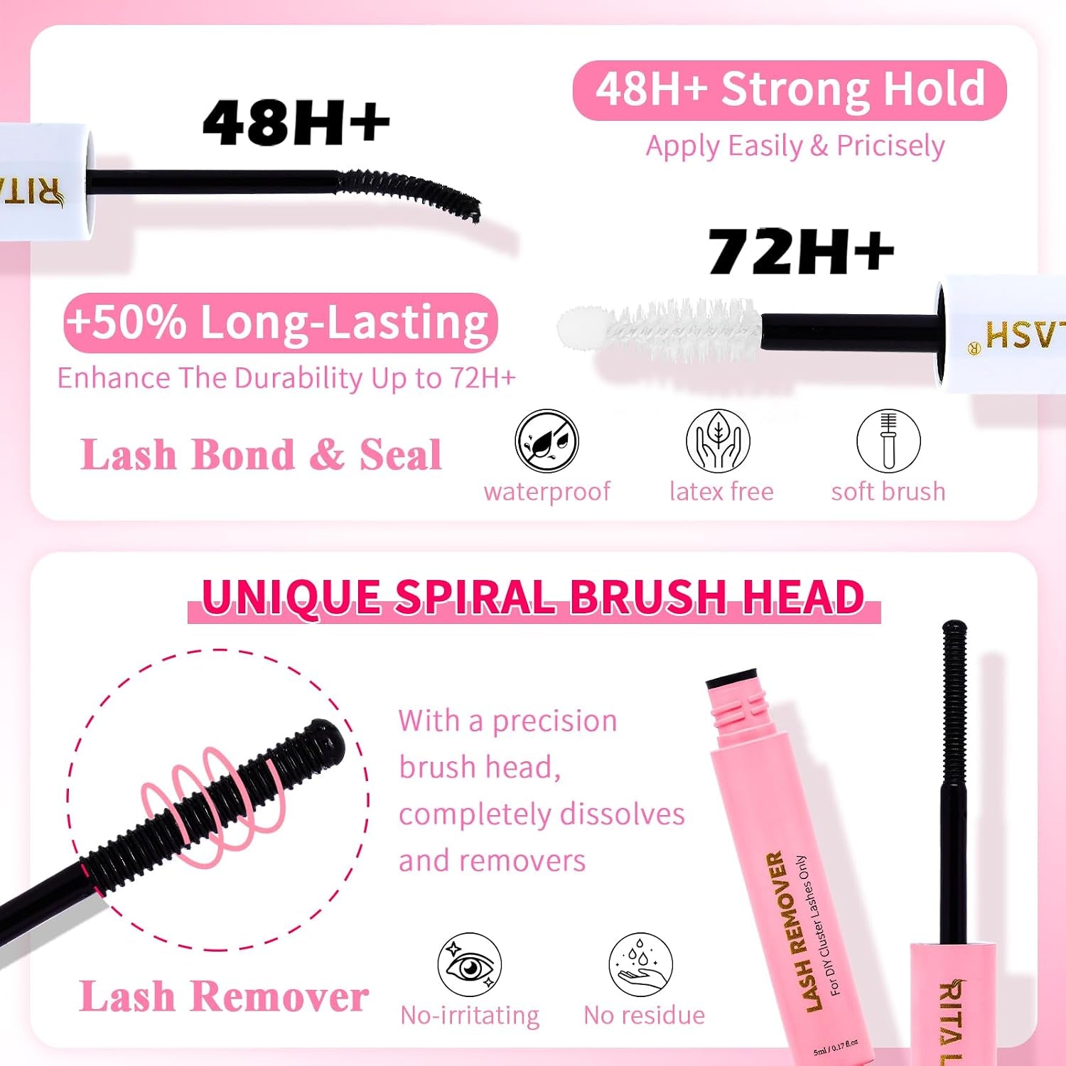 Lash Clusters Kit DIY Lash Extension Kit 3 Boxes Cluster Lashes 960Pcs Cluster Eyelash Extensions Wispy Eyelash Clusters with Lash Bond&Seal,Gift Packs for Beginners Bulk Pack(12 Counts Lash Kit-2)