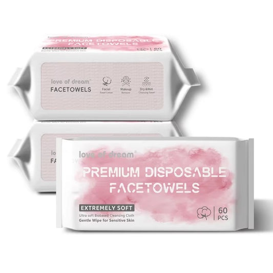 Pearl Pattern Disposable Face Towel Ultra Soft Absorbent Cotton Tissue for Sensitive Skin