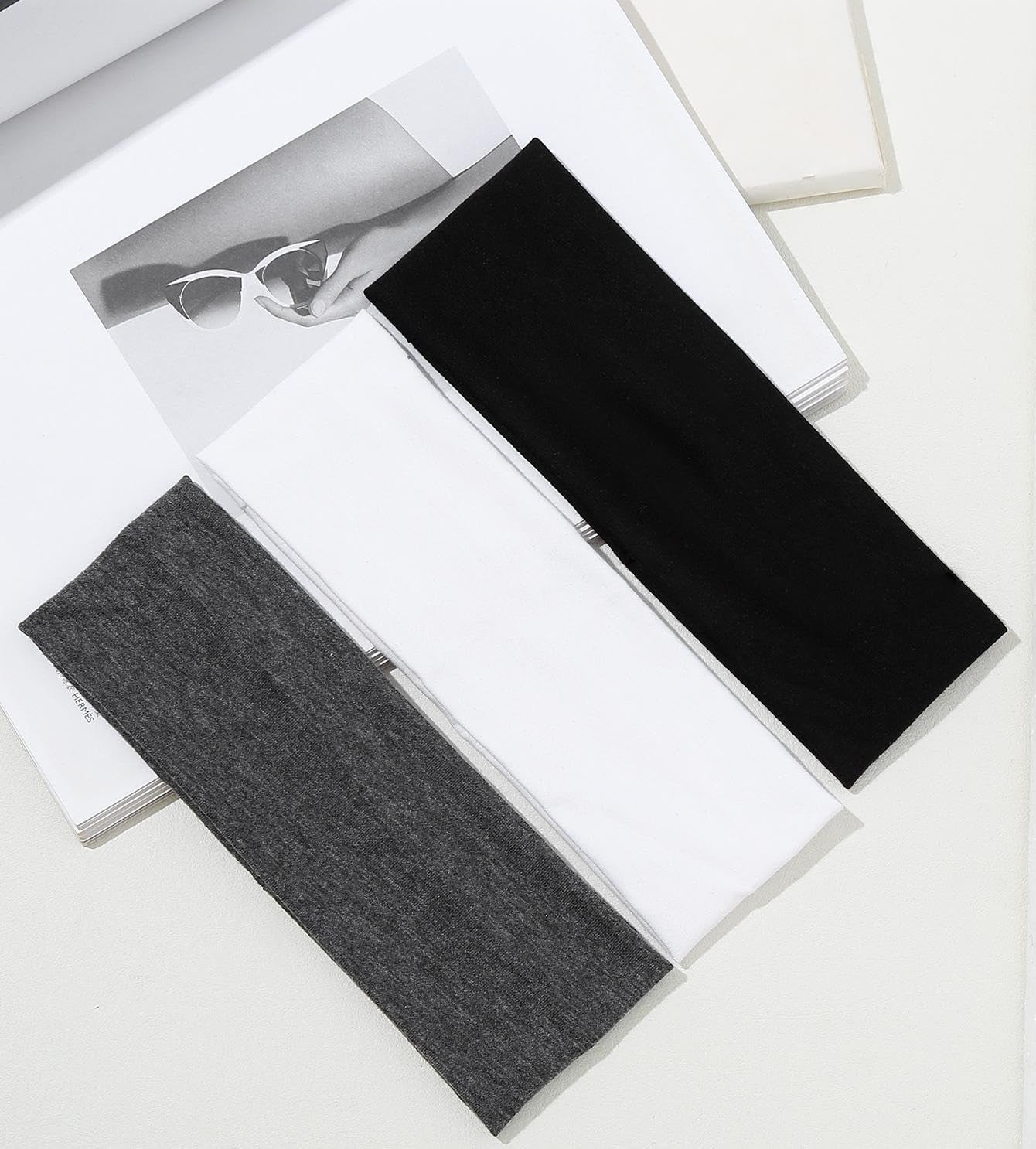 Multicolor Soft Fabric Headbands for Women - Elastic Non-Slip Head Bands