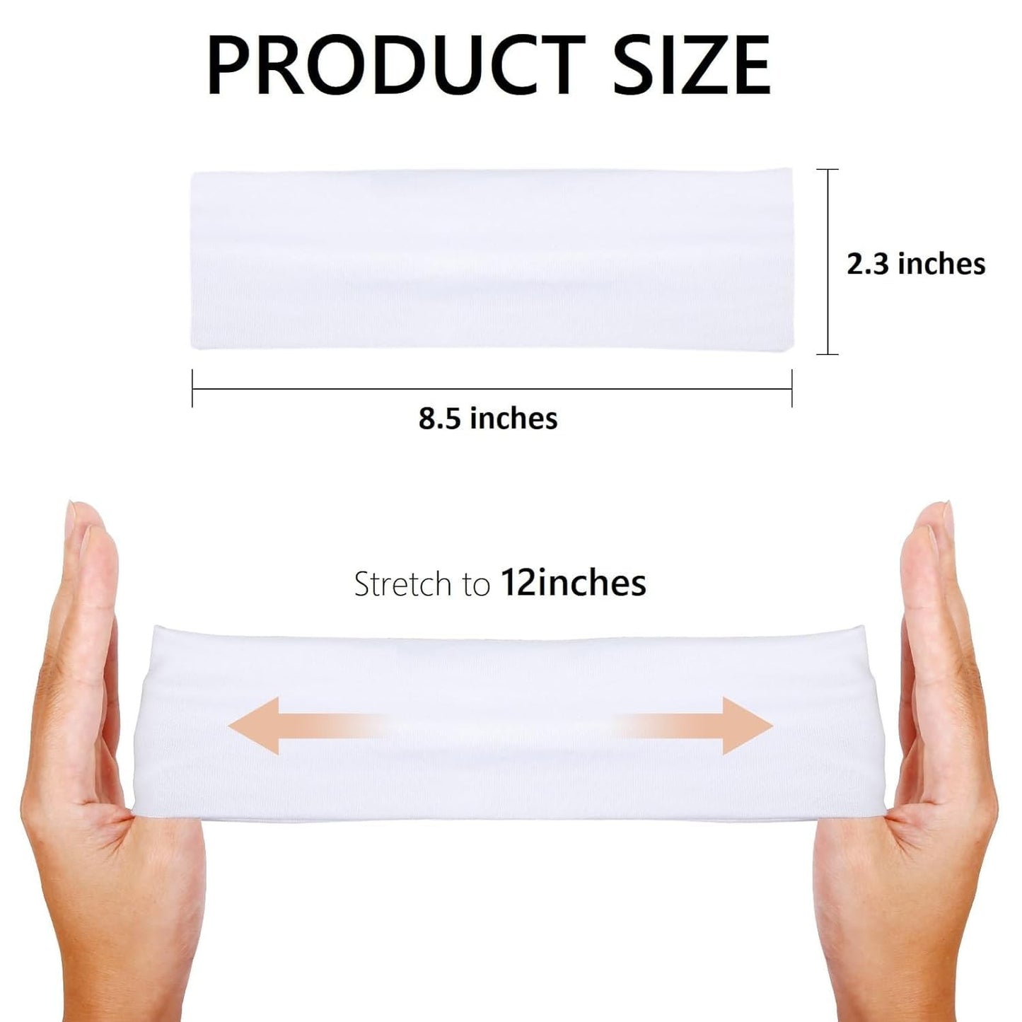 Multicolor Soft Fabric Headbands for Women - Elastic Non-Slip Head Bands